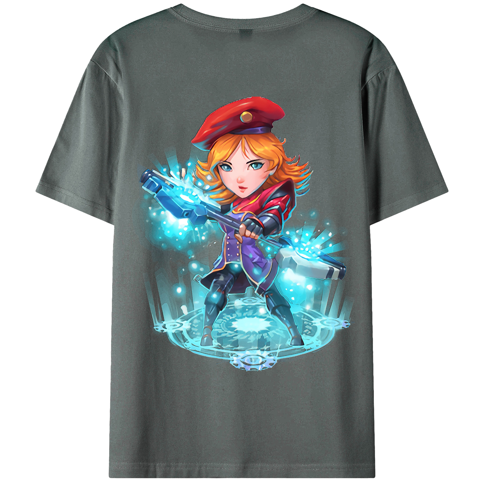 （画像用） リーグ・オブ・レジェンド League of Legends LOL 綿100％ メンズ半袖Tシャツ（バックプリント） 通気性